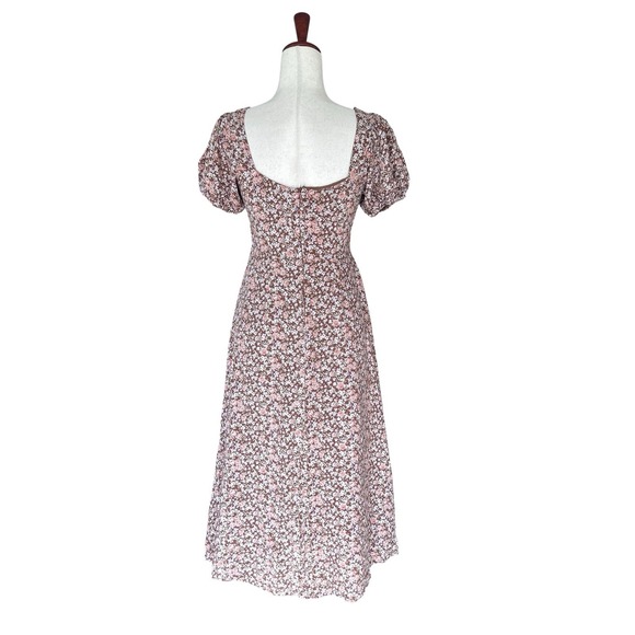 ASTR the Label Dress Women's Small Brown Floral Milkmaid Cottagecore Midi - Picture 14 of 15